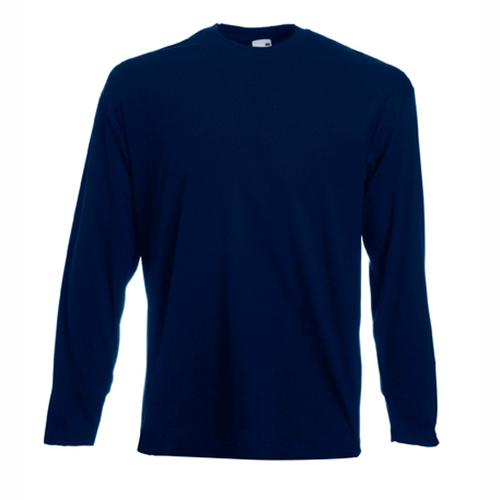 VALUEWEIGHT LONG SLEEVE T ID84  ΣΚΟΥΡΟ ΜΠΛΕ